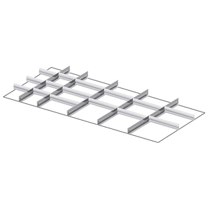 20-piece metal <b>dividers</b> for Fami Master <b>drawer</b> units 1428x726 mm, front 150/175 mm - Product Image 1