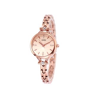 Montre à bracelet en acier pour femmes, étanche, à grand cadran, à la mode, simple, avec diamants incrustés, bracelet fin, style britannique - Product Image 5