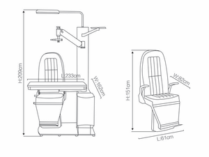 Unidad Oftalmológica de Refracción Profesional InnoVue Opto TG-1010 con Mesa y Silla Motorizadas, 1 Año de Garantía, Plástico - Product Image 1