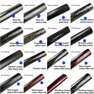 Usine directe de haute qualité brillant 2D or Fiber de carbone vinyle Film voiture <span class=keywords><strong>Wrap</strong></span> avec dégagement d'air bricolage autocollant décalcomanie - Product Image 6