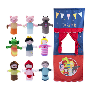 Chất lượng cao màu xanh lá cây rồng tay khủng long thú nhồi bông đồ chơi ngón tay búp bê bé tương tác đồ chơi giáo dục đẩy con rối - Product Image 1