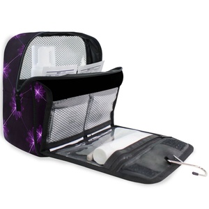 Aloha Hawaiian Custom Dark Purple Waterproof Foldable Organizer Toiletry Hanging <b>Makeup</b> Travel <b>Storage</b> with Zipper Closure - Product Image 6