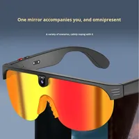 Lunettes intelligentes 800W Enregistrement vidéo HD Photo Lunettes de soleil de cyclisme Traduction IA Réponse aux appels Musique pour bouton tactile