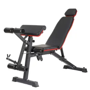 Banc de musculation noir multifonction pour entraîneur d'entraînement commercial réglable