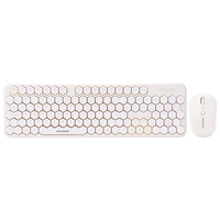 MOFii Keycap segi enam mesin tik ukuran penuh murah Keyboard warna-warni komputer Laptop Desktop Keyboard dan Mouse nirkabel