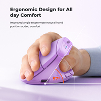 Mouse Nirkabel Vertikal Meetion BTM008 Mode Ganda Baru, Dapat Diisi Ulang Tipe-C, Ergonomis, Bluetooth, Pengisian Daya BT