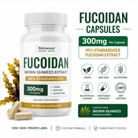 Capsules de Fucoidan 300mg Extrait d'algues brunes 95% standardisé Complément alimentaire végétalien OEM