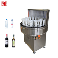 Machine à laver les bouteilles semi-automatique à 32 têtes, machine rotative pour le lavage des bouteilles de vin, des bouteilles en PET, des bouteilles en verre, des bouteilles de lait
