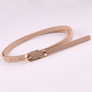 Sabuk wanita modis hitam biru putih merah muda merah ikat pinggang <span class=keywords><strong>Skinny</strong></span> tipis Pin gesper sabuk dapat disesuaikan - Product Image 5
