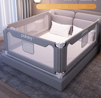 Barrière de lit bébé réglable en maille respirante, protection de sécurité pour tout-petits, barrière de lit d'appoint à imprimé dessin animé