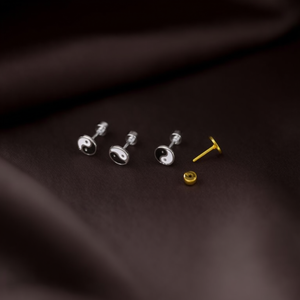 Pendientes Tianxi Bagua de acero inoxidable de 6 mm chapados en oro, joyería clásica unisex de moda - Product Image 2