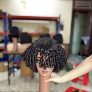 Vietnamese Human Hair Wig, 100% Raw Virgin Hair Natural Color Full Lace Wig for Salon Wholesale and Export - Product Image 1