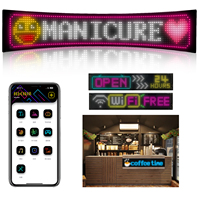 Programable USB 5V RGB patrón animación texto DIY Panel de desplazamiento Control remoto publicidad LED matriz coche señal pantalla