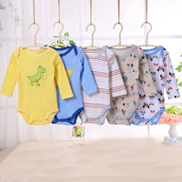 Ventes en gros de bodies pour bébés, vêtements pour nouveau-nés, garçons et filles, grenouillère 100% coton, cadeau, lot de 5, imprimé, broderie, ensemble de barboteuses pour bébé