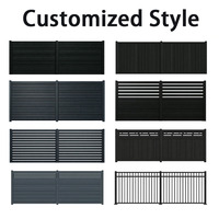 Panneau de clôture en aluminium à persiennes réglables GS, design moderne personnalisé, écran d'intimité pour patio, cour, jardin