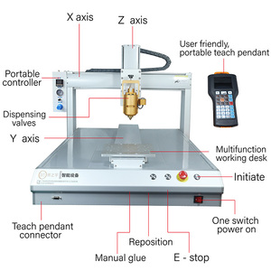Distributeur automatique de colle thermofusible à station unique de 30 ml, machine industrielle multi-matériaux avec contrôle PLC - Product Image 3