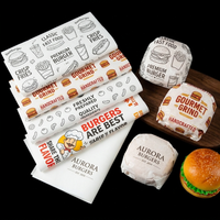 Papier ciré de qualité alimentaire imprimé sur mesure pour emballer les hamburgers et les sandwichs