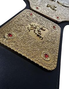 PersonalizadoTRUE SAGA - Big Gold Wrestling Title Belt Class One-Tamaño de <span class=keywords><strong>la</strong></span> cintura para adultos de hasta 46 " - 2mm Correa de cuero metálico - Product Image 5