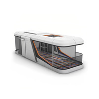Maison flottante préfabriquée, hôtel flottant de luxe, autres maisons miniatures, villa modulaire, maisons préfabriquées à 2 chambres prêtes à être expédiées