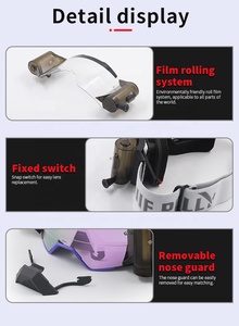 JIEPOLLY personnalisé Mx Tear <span class=keywords><strong>Off</strong></span> Roll <span class=keywords><strong>Off</strong></span> Moto Motocross <span class=keywords><strong>Uv400</strong></span> Hors Route Lunettes Coupe-Vent Moto Moto Lunettes Gafas Hommes - Product Image 5