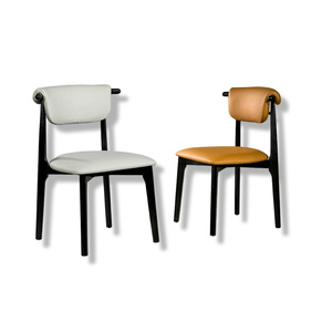 Lu Best Chair para comedor Hotel Modern Oak Legs Silla de cuero - Product Image 2