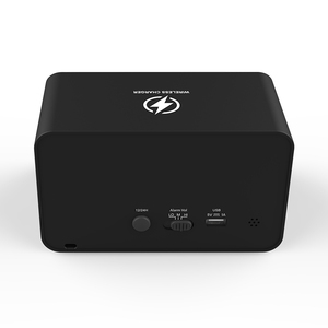 Modernes 10W kabelloses USB-Lade-LED-Display Wecker ABS-Bett für den Büro einsatz - Product Image 2