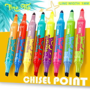 Ensemble de surligneurs Bview Art à double pointe et double couleur - Marqueurs double extrémité pour la prise de notes des étudiants, le <span class=keywords><strong>dessin</strong></span> artistique, les gribouillis, couleurs fluorescentes vibrantes - Product Image 2