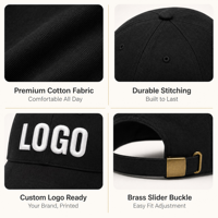 Casquette de baseball avec logo brodé 3D, personnalisable en usine, casquette sportive vierge de haute qualité, casquette de sport à 6 panneaux, casquette de golf en coton