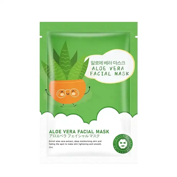 Private Label OEM Beauty Masca rillasl Gesichts maske Papier blatt Koreanische Hautpflege Feuchtigkeit spendende Aloe Vera Gesichts masken