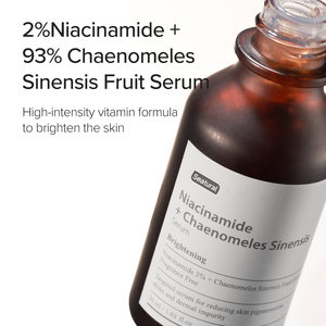 Etiqueta privada Niacinamida natural <span class=keywords><strong>Chaenomeles</strong></span> Sinensis Suero de frutas Cuidado de la piel para las manchas oscuras Reducir el aceite Suavizante DE LA PIEL - Product Image 3