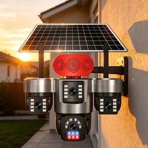 S13 Wholesale Security <b>Night</b> Light Solar AOV Full Color 5MP <b>Vision</b> Hieasy Three Lens PTZ 4G LTE IP66 AI Motion Tracking - Product Image 3