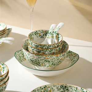 Witte Keramische Eco-Vriendelijke Saladeplaat Serviesgoed Rond Patroon Restaurant Servies Groothandel Prijs Pakket Voor Thuisgebruik - Product Image 2