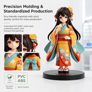 Figurine d'action en vinyle MEIYAN OEM personnalisée, Kimono traditionnel <span class=keywords><strong>japonais</strong></span>, design original, figurine de fille anime pour exposition, vente en gros - Product Image 3