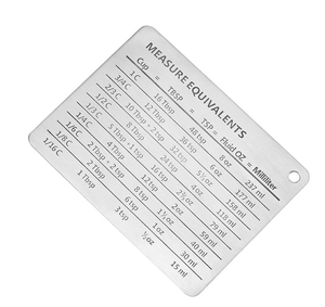 Biểu Đồ Chuyển Đổi Đo Lường Bằng Thép Không Gỉ Với Dụng Cụ Nướng Bếp Nam Châm - Product Image 2