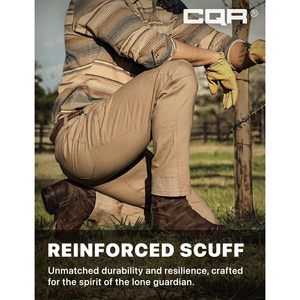 Pantalon utilitaire homme personnalisé, taille mi-haute, style western/cowboy, coupe droite, léger, imperméable, extensible, pour l'extérieur, avec poches - Product Image 6