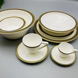 Platos de postre de 2 niveles de forma irregular de porcelana fina de cerámica de lujo moderno plato de buffet redondo plano de porcelana de hueso redondo creativo - Product Image 1