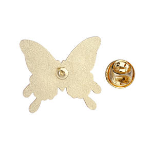 Bros kupu-kupu disesuaikan Logo kustom Pin Enamel lencana logam cetakan Uv berlapis teknik Fashion mewah buatan tangan bros - Product Image 5
