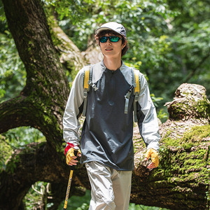Neue Herren Outdoor-Jacke in Übergröße, Schnelltrocknend, Langarm, Feuchtigkeitsableitend, UV-Schutz, Reißverschluss, für Wandern, Laufen, Angeln - Product Image 2