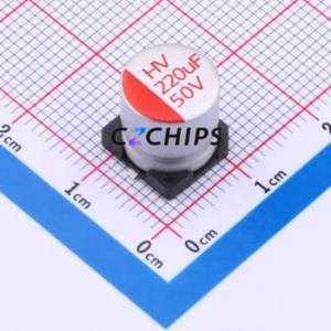 Condensador Sólido SMD HV1H227M1010PZ, D10xL10mm (Capacitancia: 220uF) (Precisión: 20%) (Voltaje Nominal: 50V) - Product Image 1