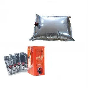 Usine en gros personnalisé 2L 3L 5L 10L sacs aseptiques flexibles sac à bavette dans une boîte pour le stockage de lait condensé/vin/jus/ketchup