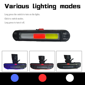 <span class=keywords><strong>ROCKBROS</strong></span>高亮度防水USB充电持久电池背带样式三色尾灯 - Product Image 3