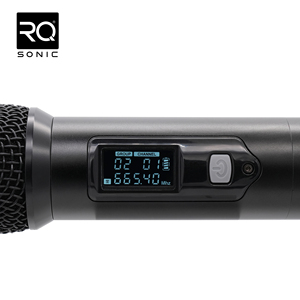 RQSONIC UHF-1750 Système de deux microphones de <span class=keywords><strong>studio</strong></span> professionnel Microphone sans fil antibruit avec écran d'affichage LCD - Product Image 5