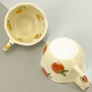 Tasses à café en céramique créatives, tasses à petit-déjeuner aux fraises et aux fruits, tasses à jus et à lait - Product Image 3