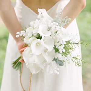 S0630G New Hot -selling Hand Bouquet Bride Simulated the Orchid Tulip Small Fresh Style Korean Forest Shooting Prop - Product Image 4