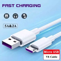 Cable de Datos USB a Micro USB Cantell de Alto Rendimiento, 1M 5A, Carga Rápida para Android