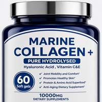 Capsules de collagène marin personnalisées de haute qualité, peptides de poisson, antioxydant, complément beauté pour la peau, les cheveux et les ongles - 60 unités