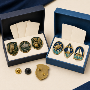 Insignias Metálicas Personalizadas de Aventura en la Naturaleza – Pines de Solapa 3D Esmaltados con Diseños de Bosques y Costas - Product Image 2