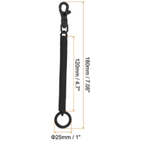 Ressorts hélicoïdaux rétractables porte-clés Anti-perte porte-clés lanière cordon extensible sécurité corde élastique avec fermoir mousqueton porte-clés