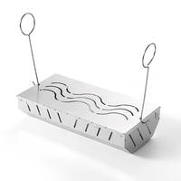 Boîte à fumée réutilisable en copeaux de bois avec couvercle ventilé pour fumer la viande, le poisson, le poulet, pour barbecue extérieur, barbecue au gaz, barbecue au charbon de bois, fourniture OEM