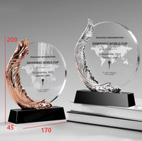 Trophée en cristal K9 gravé au laser, poli, personnalisé, pour compétition, récompense pour employé d'excellence, réunion annuelle, 2025